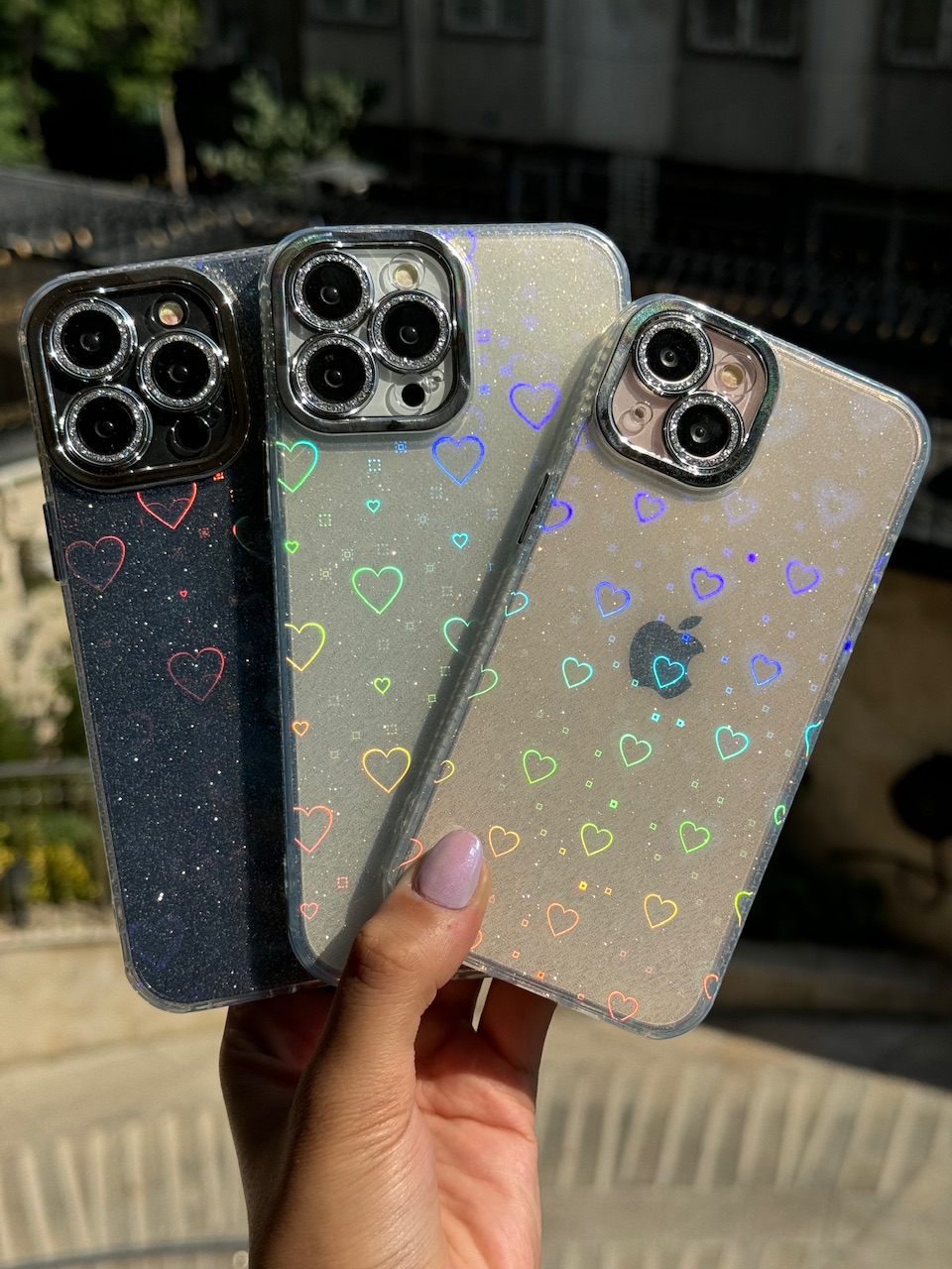 قاب شاینی قلب هولوگرامی لنز اکلیلی