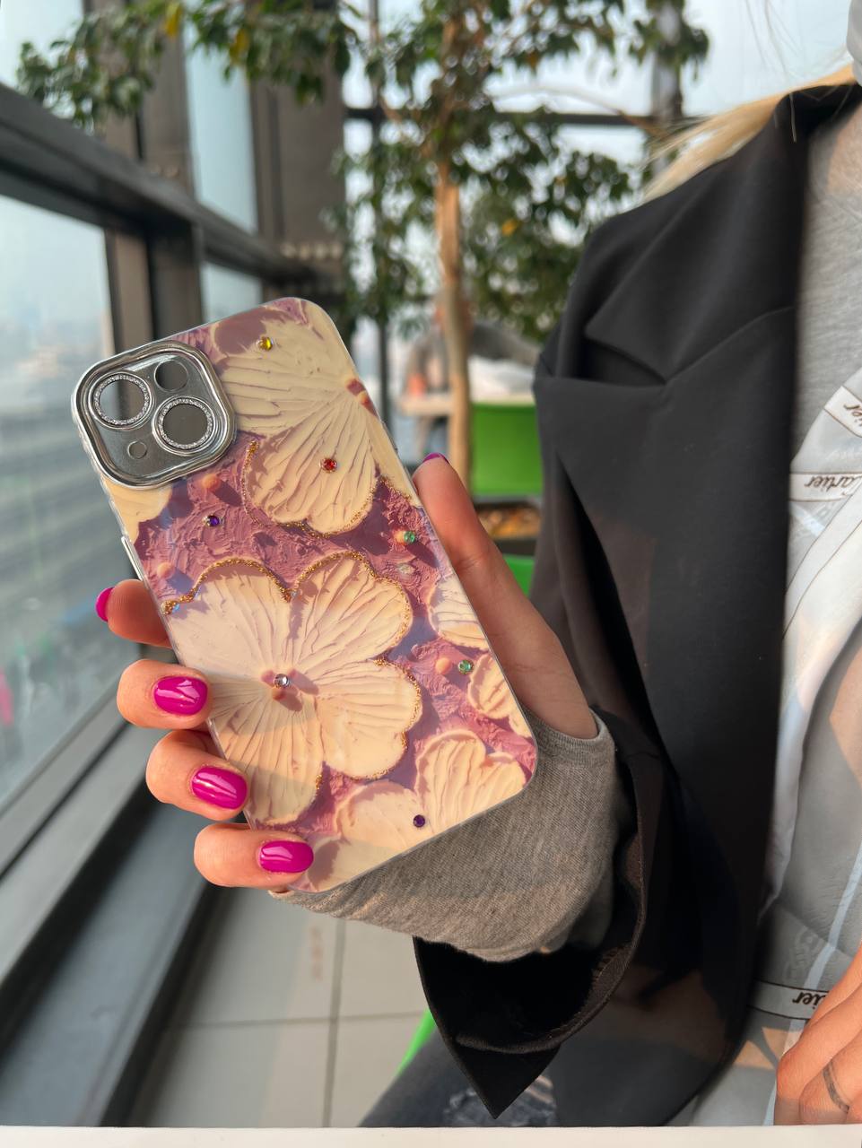 قاب گل آبرنگی آیفون