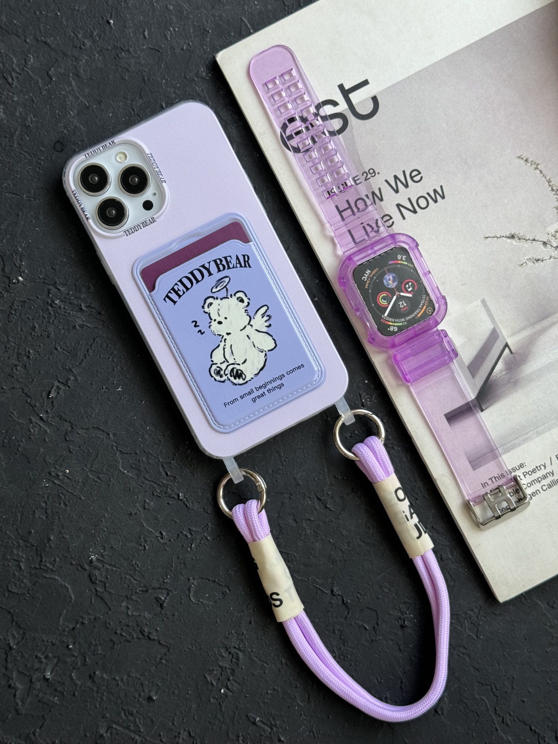 قاب موبایل آیفون تدی بر جاکارتی + بندکوتاه