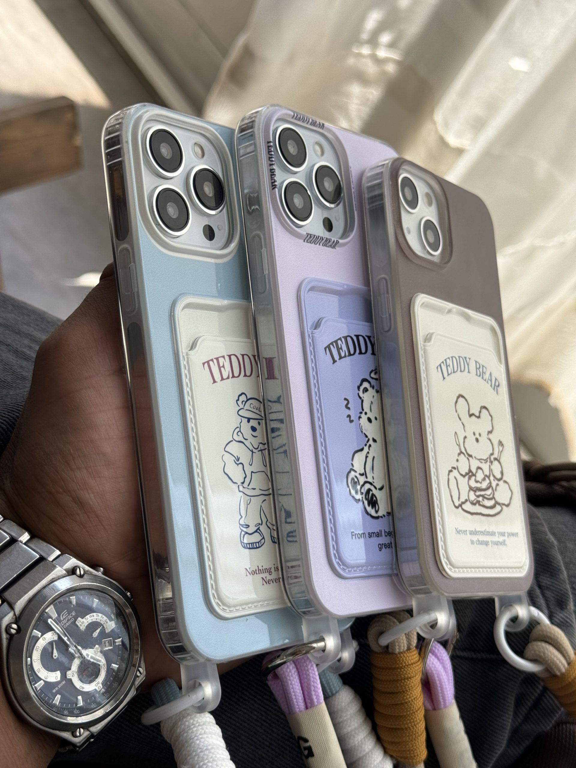 قاب موبایل آیفون تدی بر جاکارتی + بندکوتاه