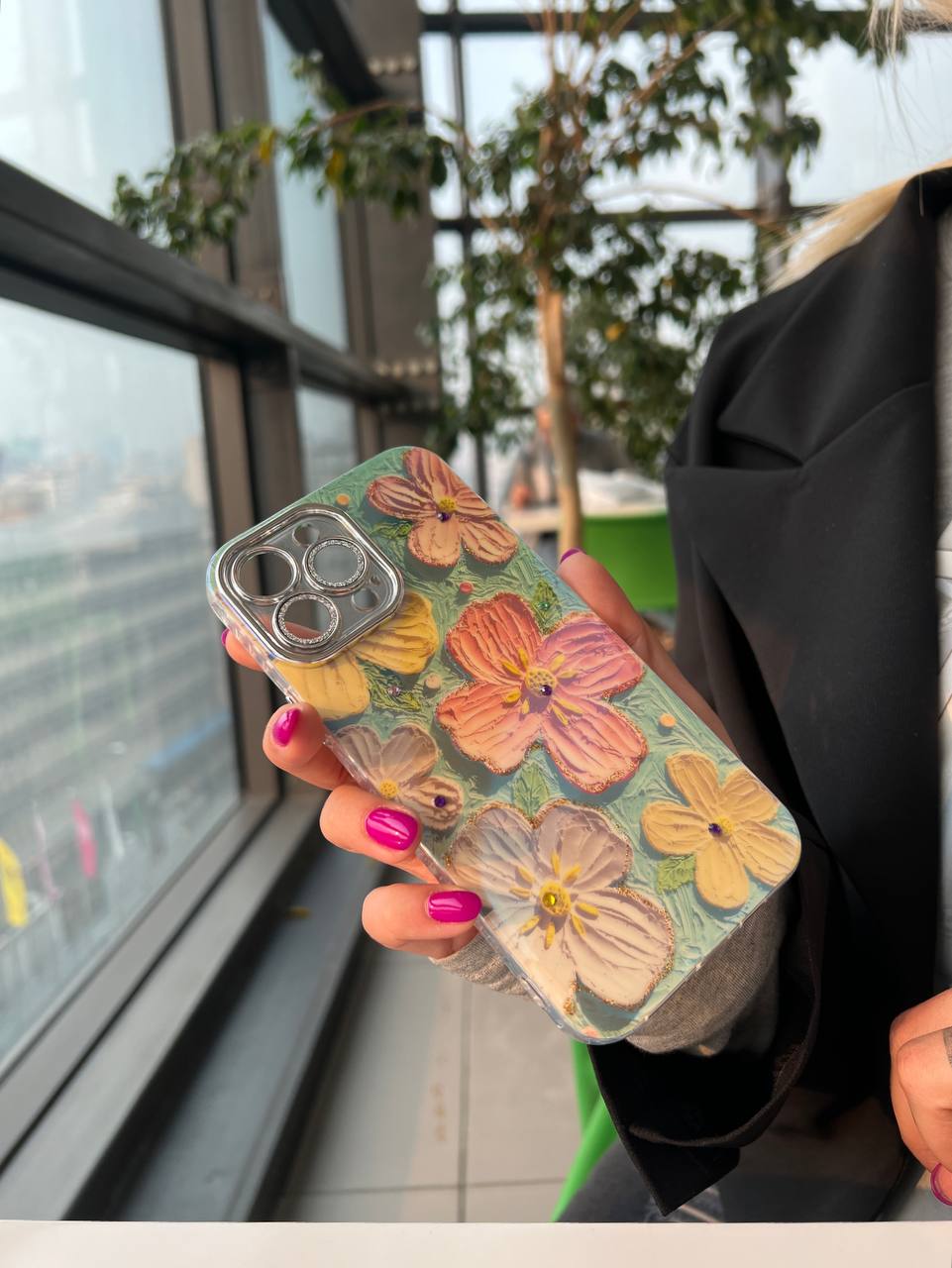 قاب گل آبرنگی آیفون
