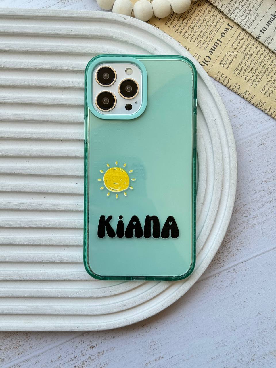 قاب سفارشی اسم چهار رنگ تابستونی با پک CASETiFY (کد 0208)