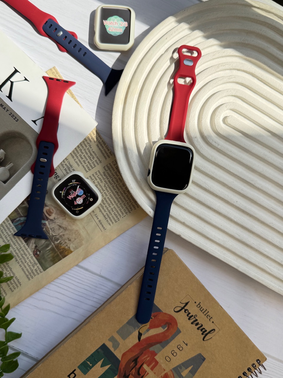 بند اپل واچ سیلیکونی با گارد French Style