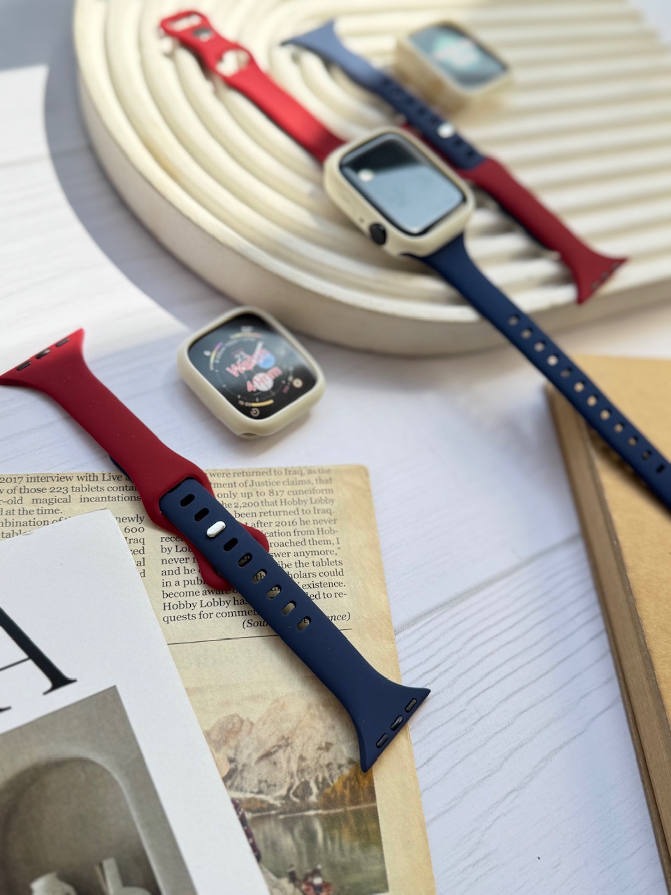 بند اپل واچ سیلیکونی با گارد French Style