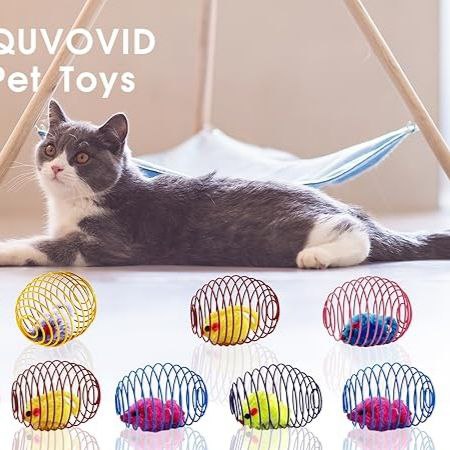 اسباب بازی گربه مدل موش فنر