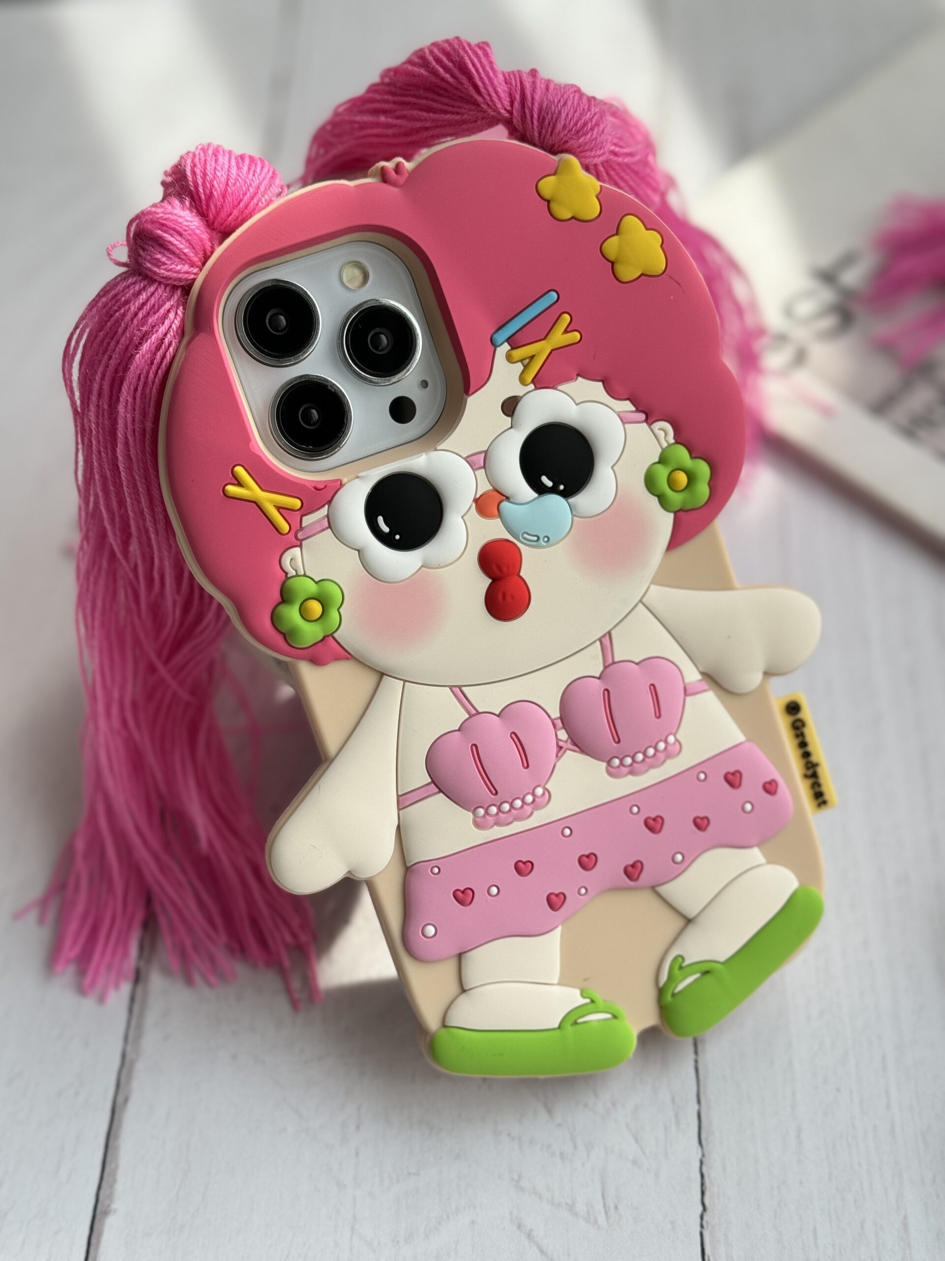 قاب موبایل آیفون عروسک تنبل لپ قرمزی موبلند