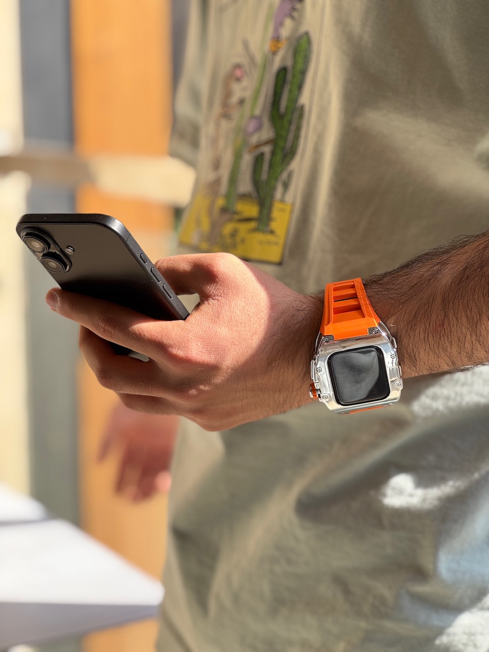 بند و گارد اپل واچ Titan Orange