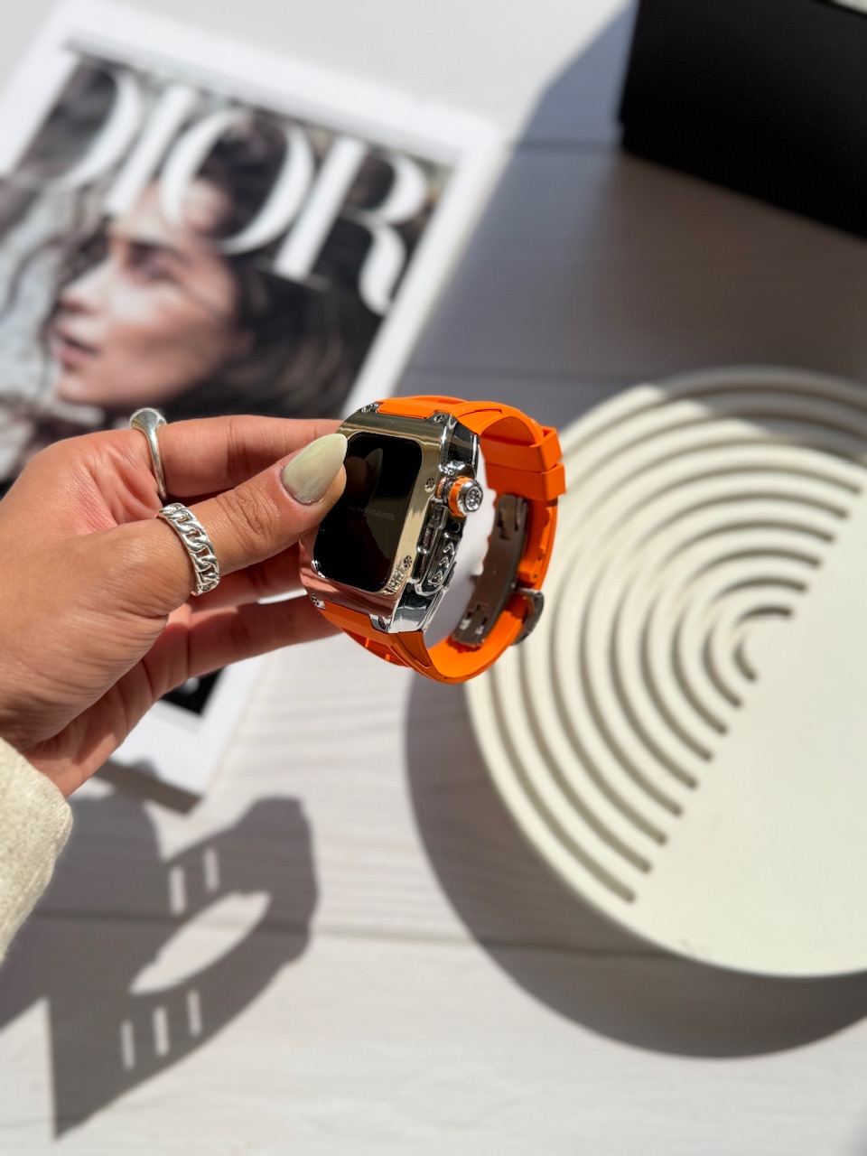 بند و گارد اپل واچ Titan Orange