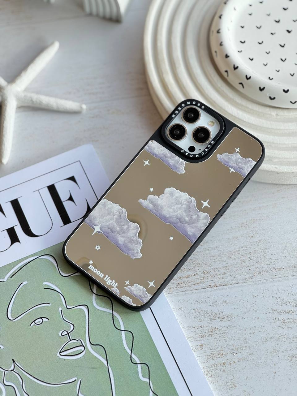 قاب موبایل سفارشی آینه ای moon light