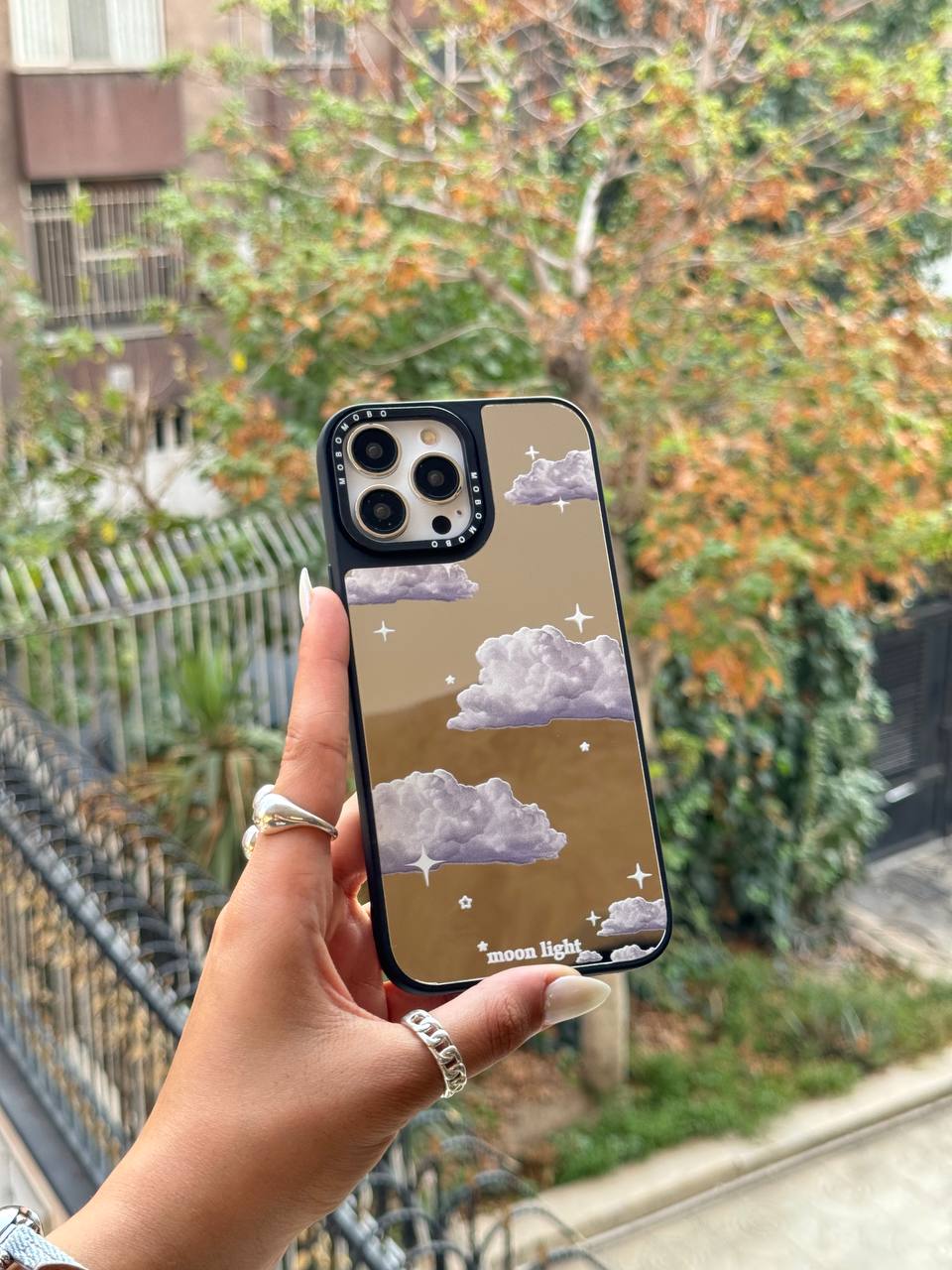 قاب موبایل سفارشی آینه ای moon light