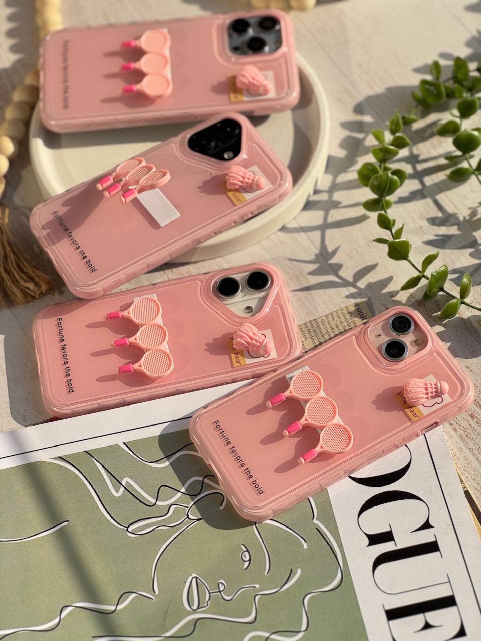 قاب آیفون بدمینتون استند دار