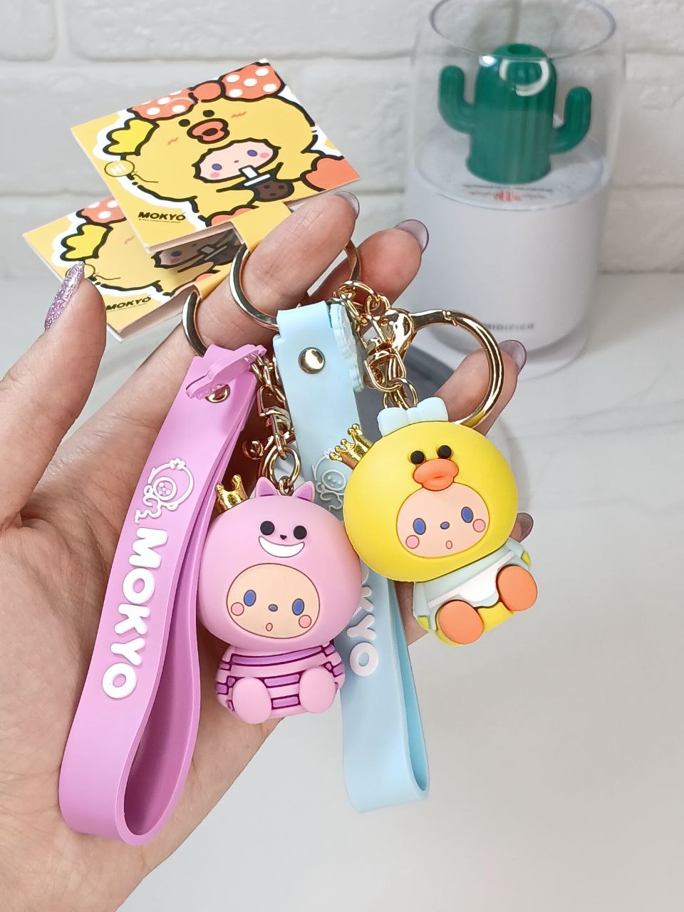 جاکلیدی جفتی جوجه و خرس سیلیکونی