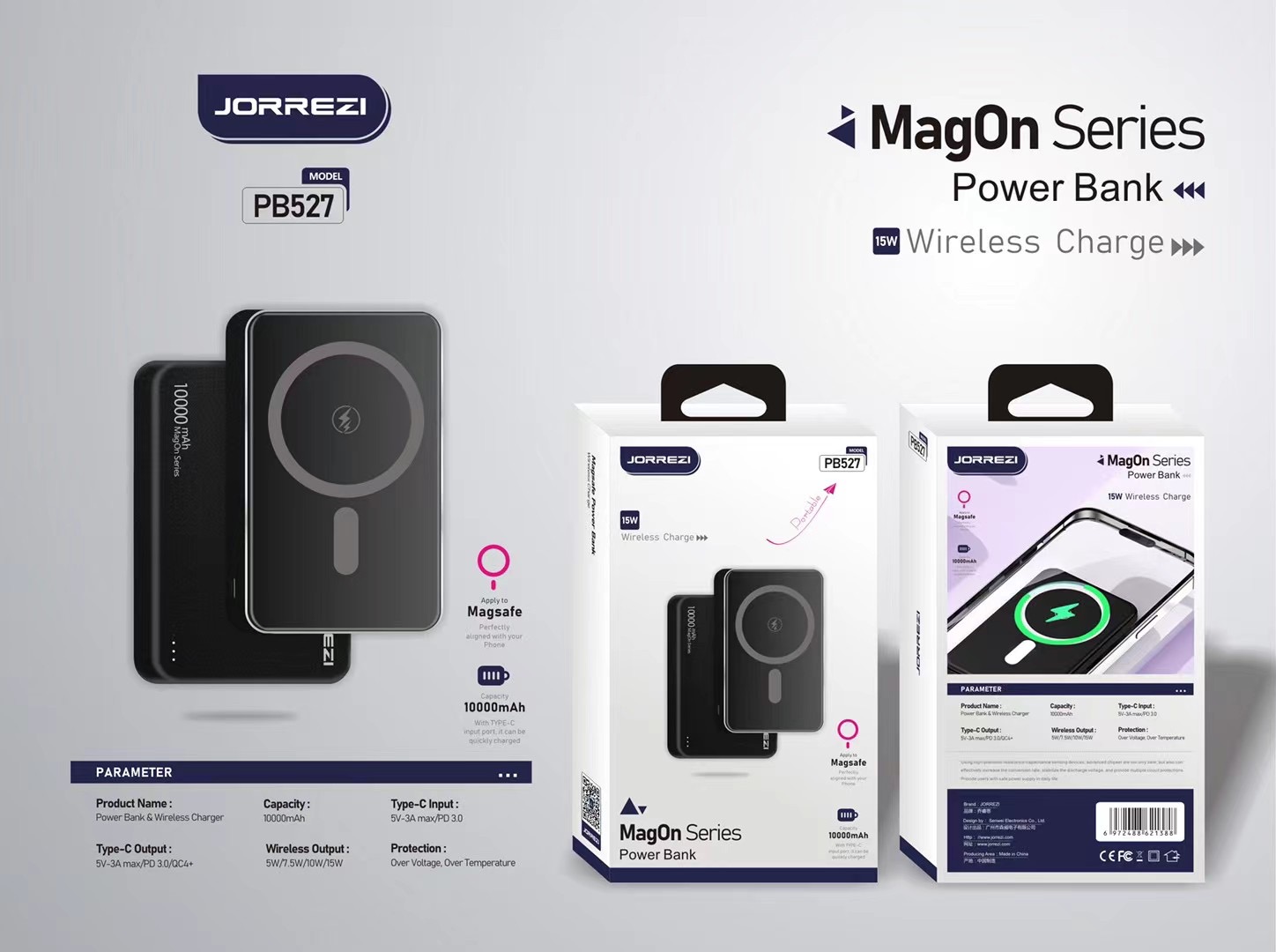 پاور بانک MagOn Series برند JORREZI