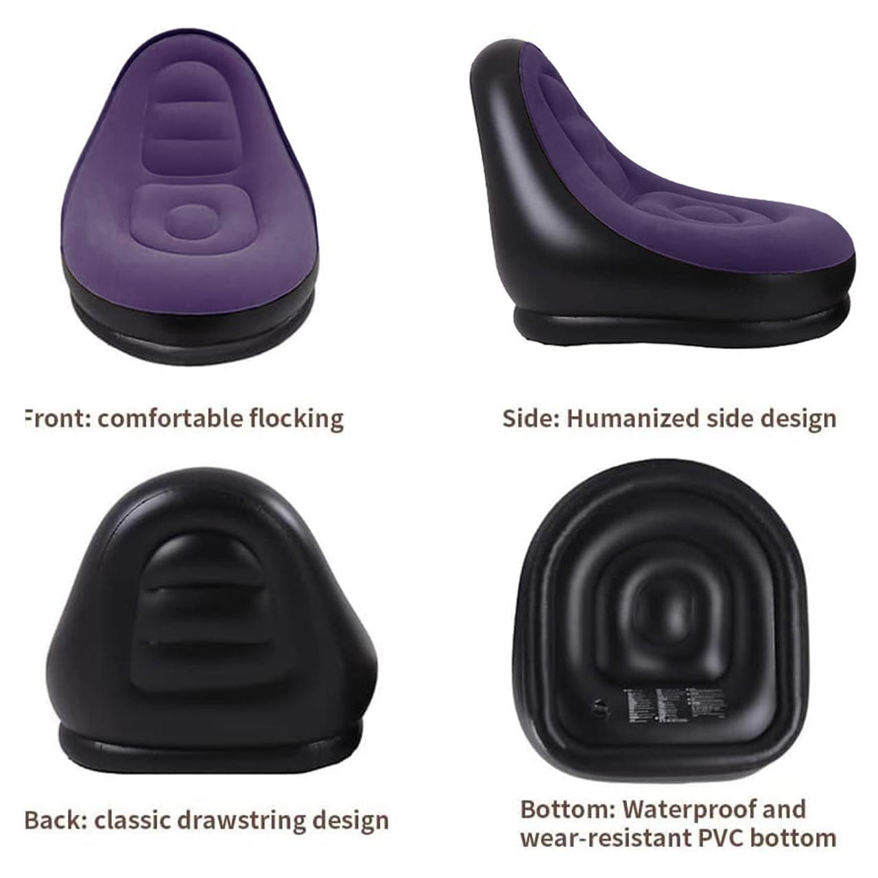 مبل بادی دو تکه سرمه ای