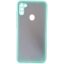 قاب پشت مات محافظ لنز دار سامسونگ A11 دور سبزآبی