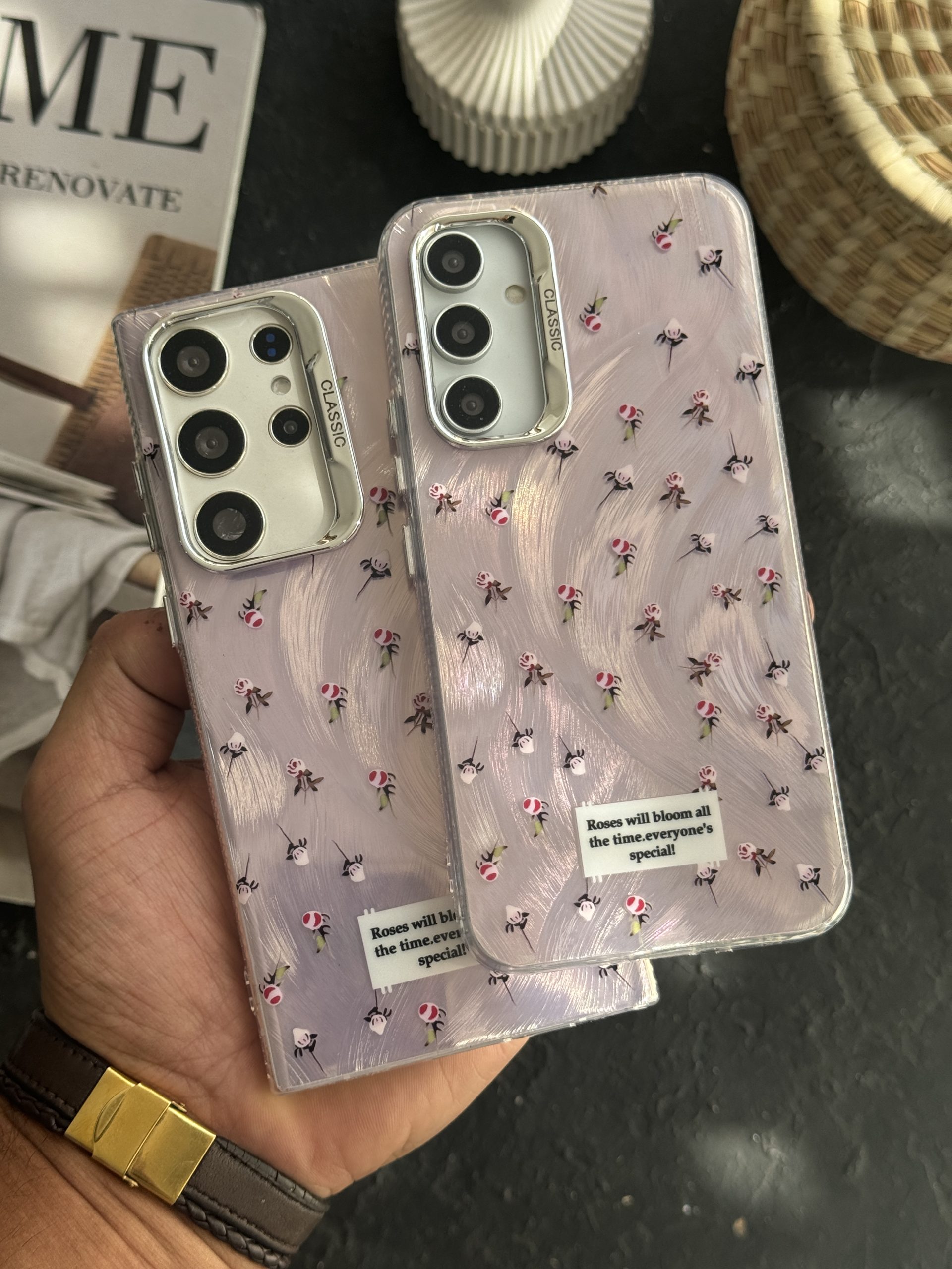 قاب گل رز اسپشیال کلاسیک شاینی صورتی