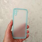 قاب پشت مات محافظ لنز دار سامسونگ A11 دور سبزآبی
