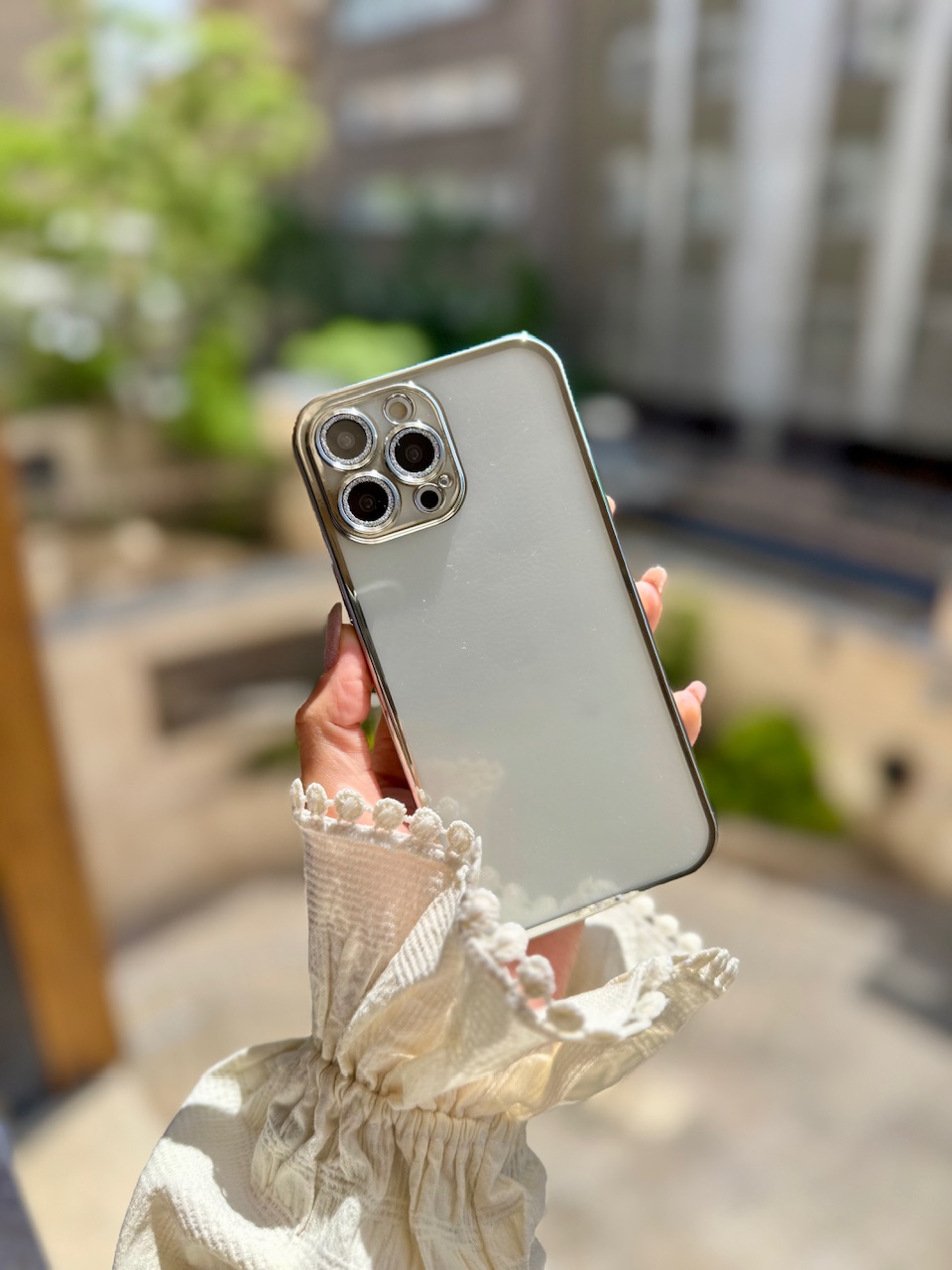 قاب آیفون الکترو لنز اکلیلی