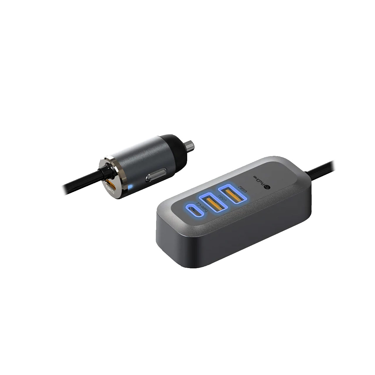 شارژر فندکی فشارژر فندکی فست و PD تک پورت ProOne مدل PCG23 100W بهمراه کابل متصل