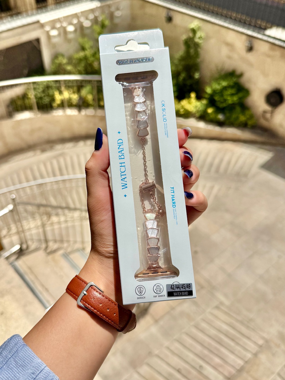 بند اپل واچ Luxury Pearl Chain