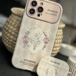 قاب موبایل آیفون فلاور رزپینک + کاور ایرپاد ست