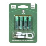 باتری قلم قابل شارژ Green Lion-AA با ظرفیت 1800mah (بسته 4 عددی)