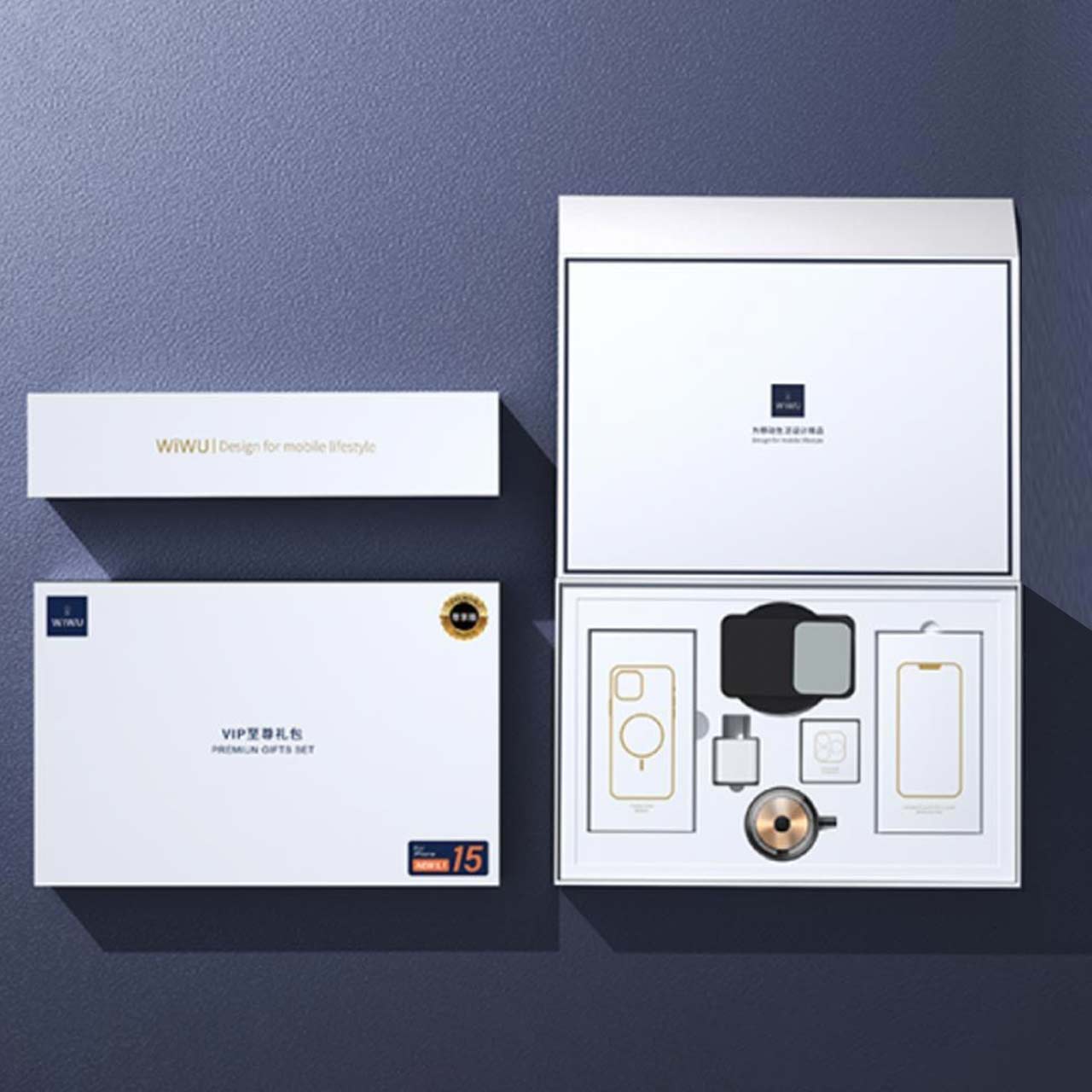 پک هدیه ویژه 6in1 لوازم جانبی Wiwu iPhone 15 Pro Max