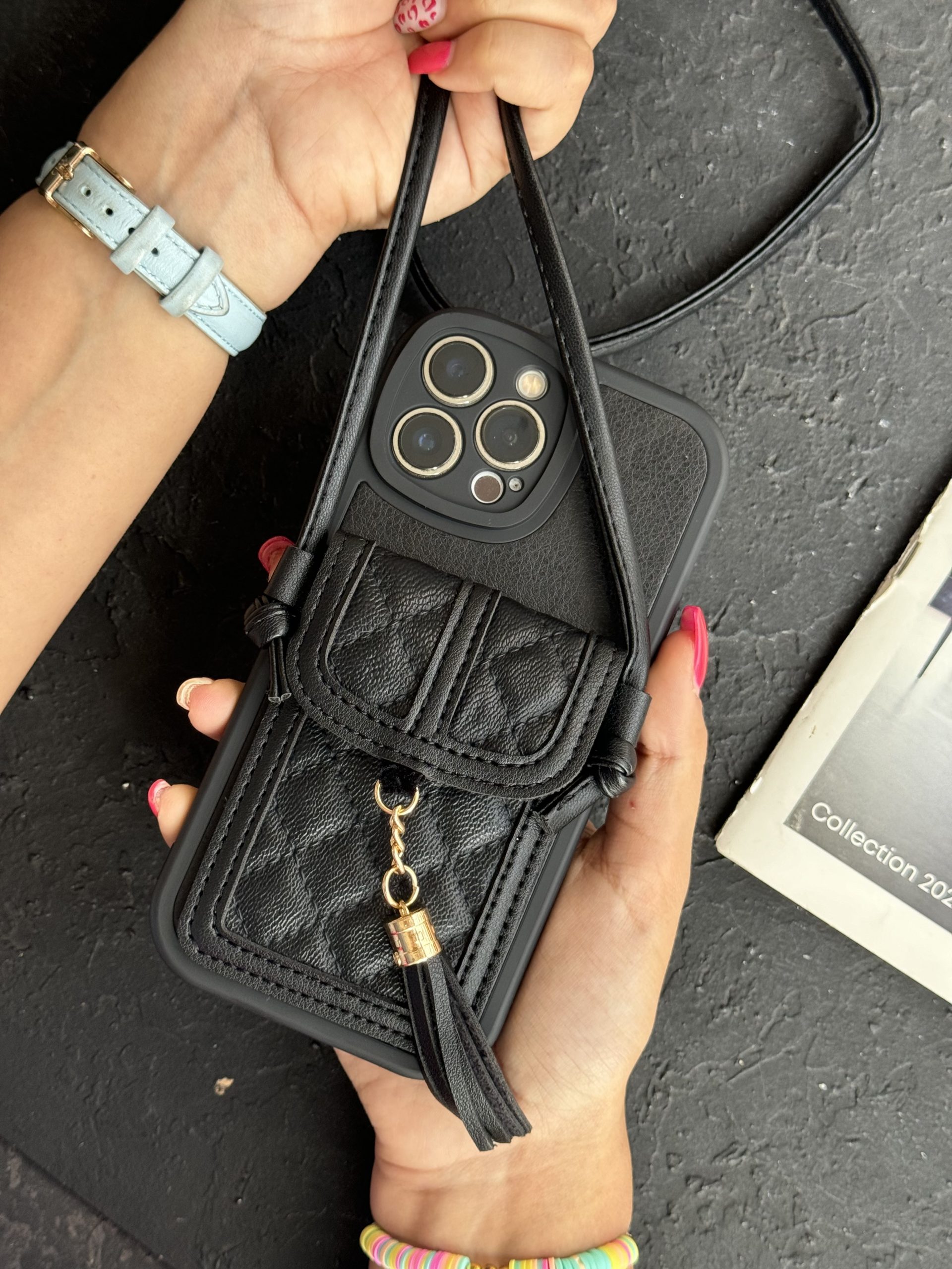 قاب آیفون سن لورن جاکارتی بندی بلند