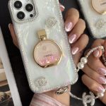 قاب موبایل آیفون پرفیوم کوکوشنل چنس نگین دار آکواریومی + پاپ سوکت شنل