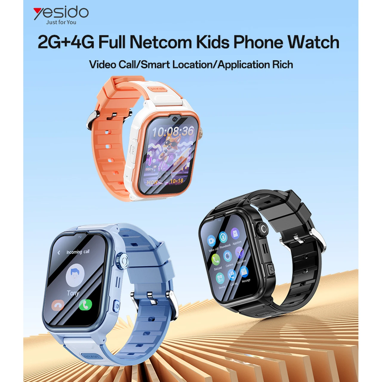 ساعت هوشمند مخصوص کودکان Yesido مدل IO37