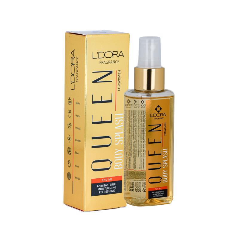اسپری خوشبوکننده بدن زنانه مدل Queen لدورا فرگرنس 120 میلی لیتر