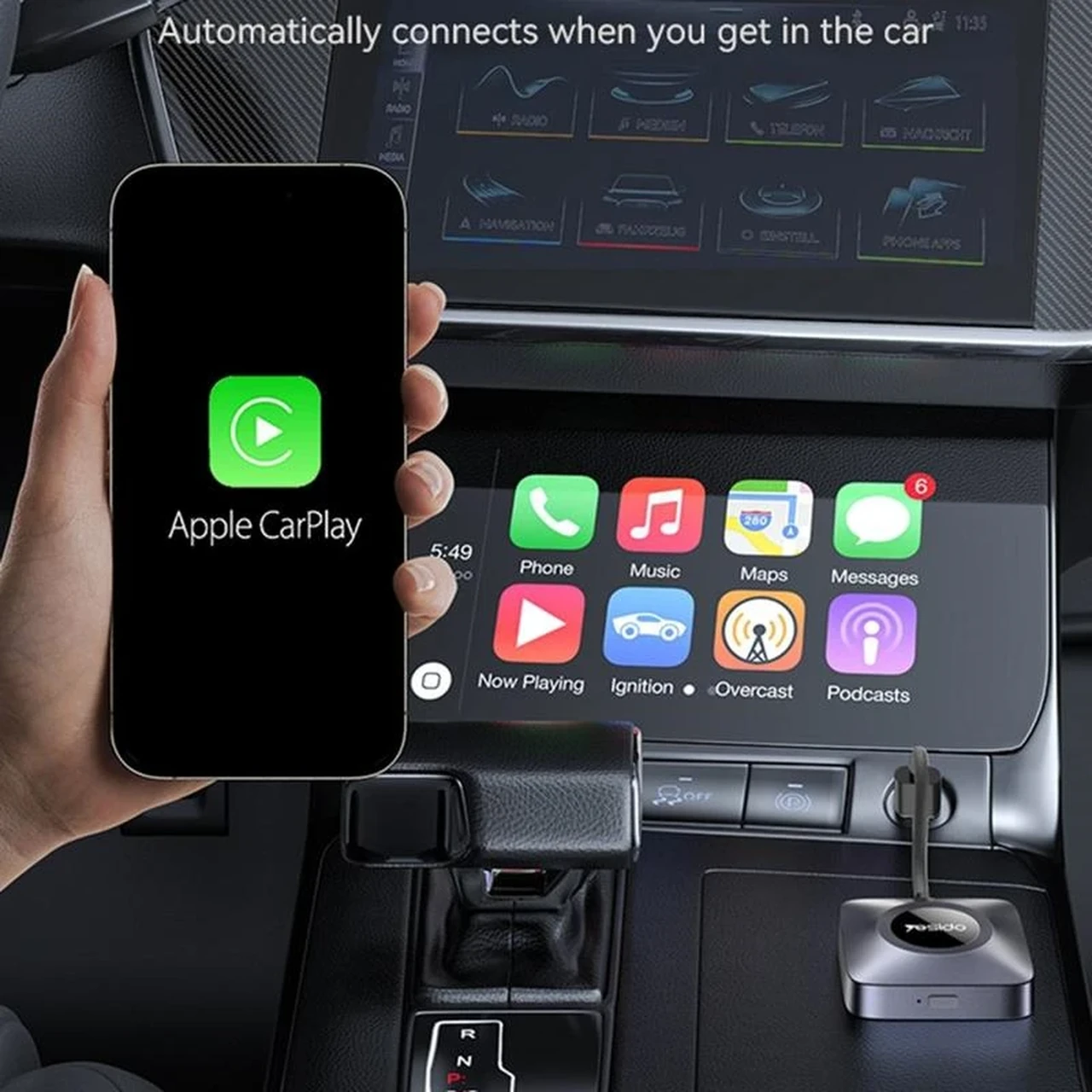 دانگل وایرلس خودرو Yesido مدل KM23 CARPLAY