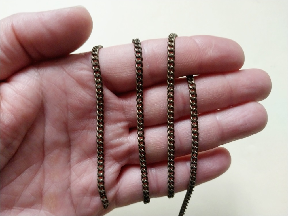 زنجیر برنزی کارتیر یک متری مناسب ساخت زیورآلات