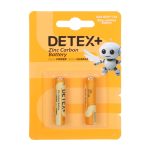 باتری نیم قلمی Detex+ AAA مدل Zinc Carbon R03P بسته 2 عددی